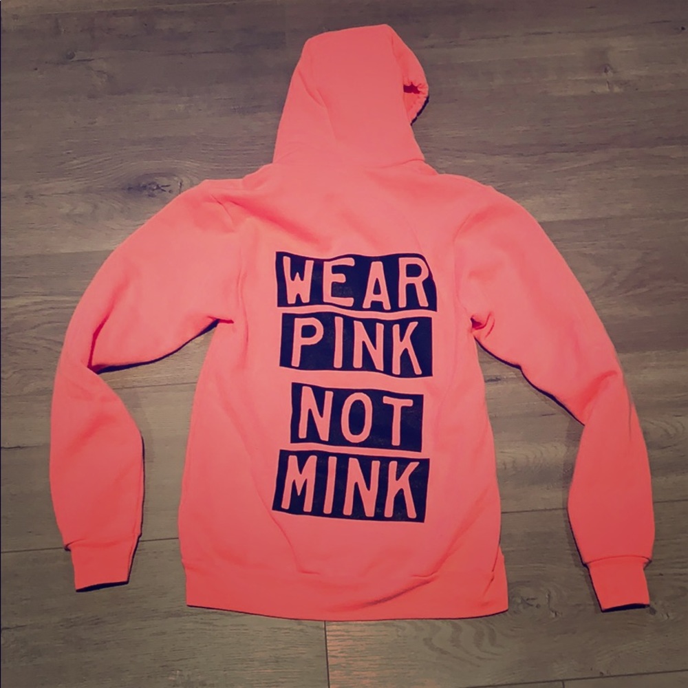 Vegan Wear Pink Not Mink Hoodie